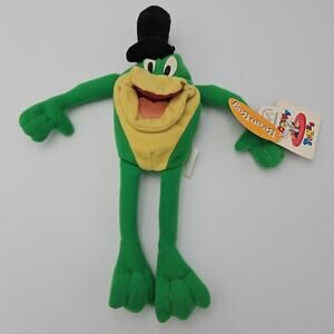 Michigan J Frog Looney Tunes 9" Plush Frog Bean Bag WB Doll 1997 NWT Stuffed Toy